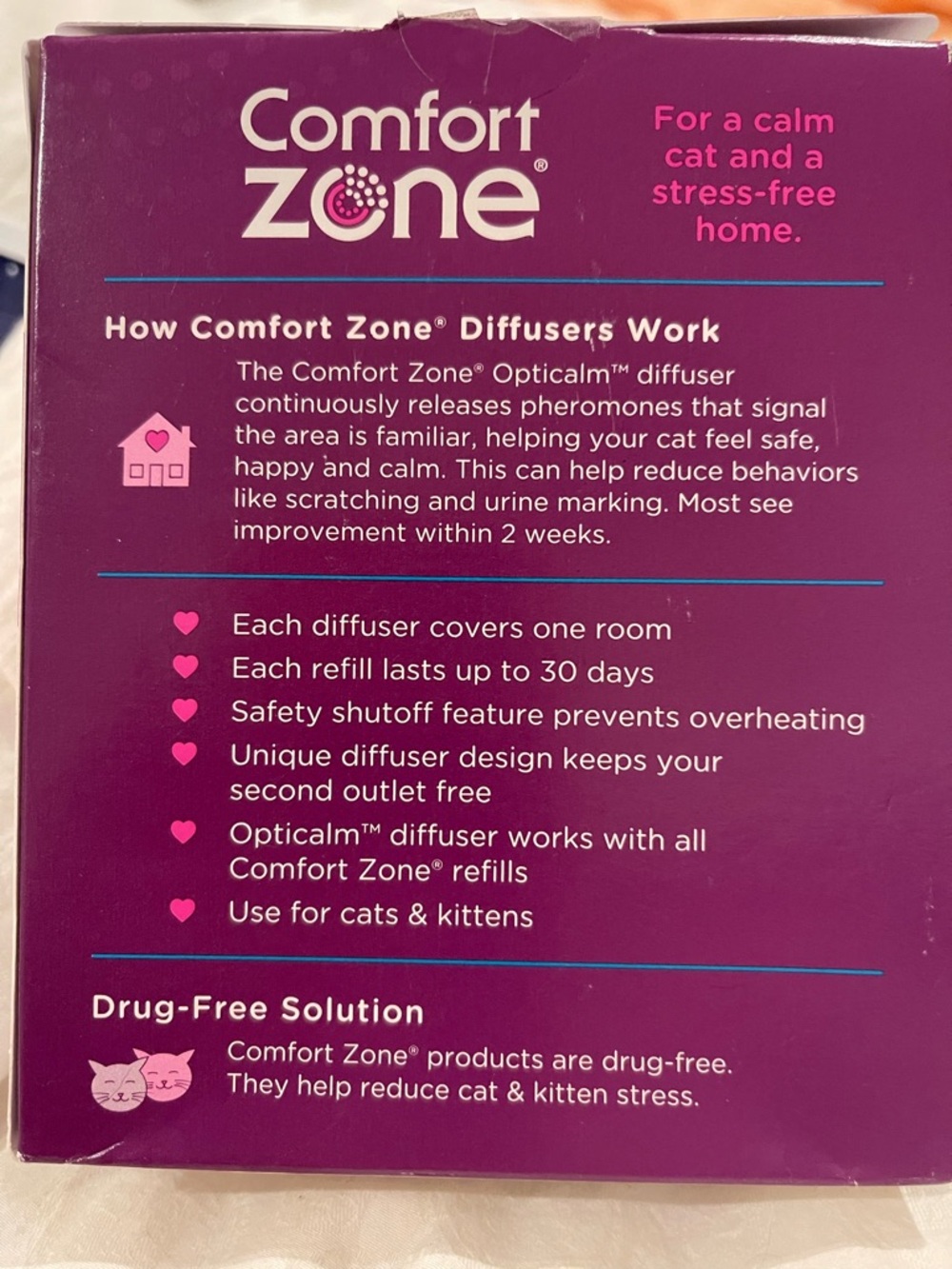 Comfort Zone Single & Multi-Cat Calming Kit Plug-In Defuser & Refill Drug Free - Picture 5 of 8